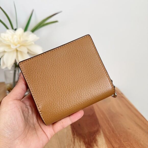 Coach Brown Leather Wallet Minimalist Design - Picture 3 of 5